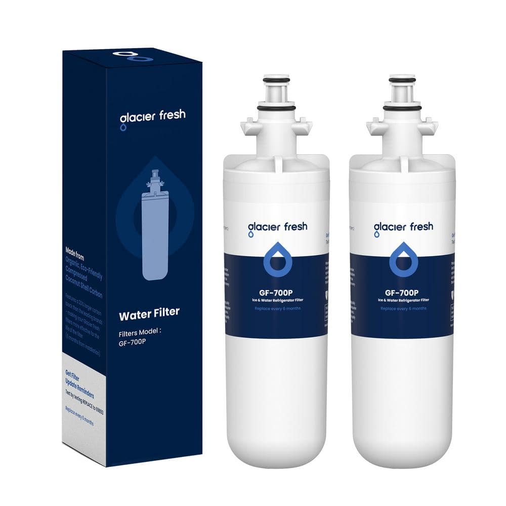 GLACIER FRESH Replacement for LG LT700P Refrigerator Water Filter, 2