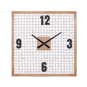 White Wood Farmhouse Wall Clock