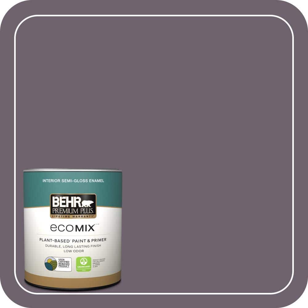 1 qt. #670F-6 Vintage Grape Semi-Gloss Enamel EcoMix Plant-Based Interior Paint & Primer product image for price tracking