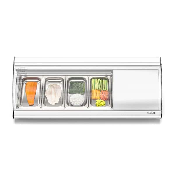Koolmore 46 In. Countertop 4 Pan Sushi Refrigerator in White KM-SR46-WH -  The Home Depot