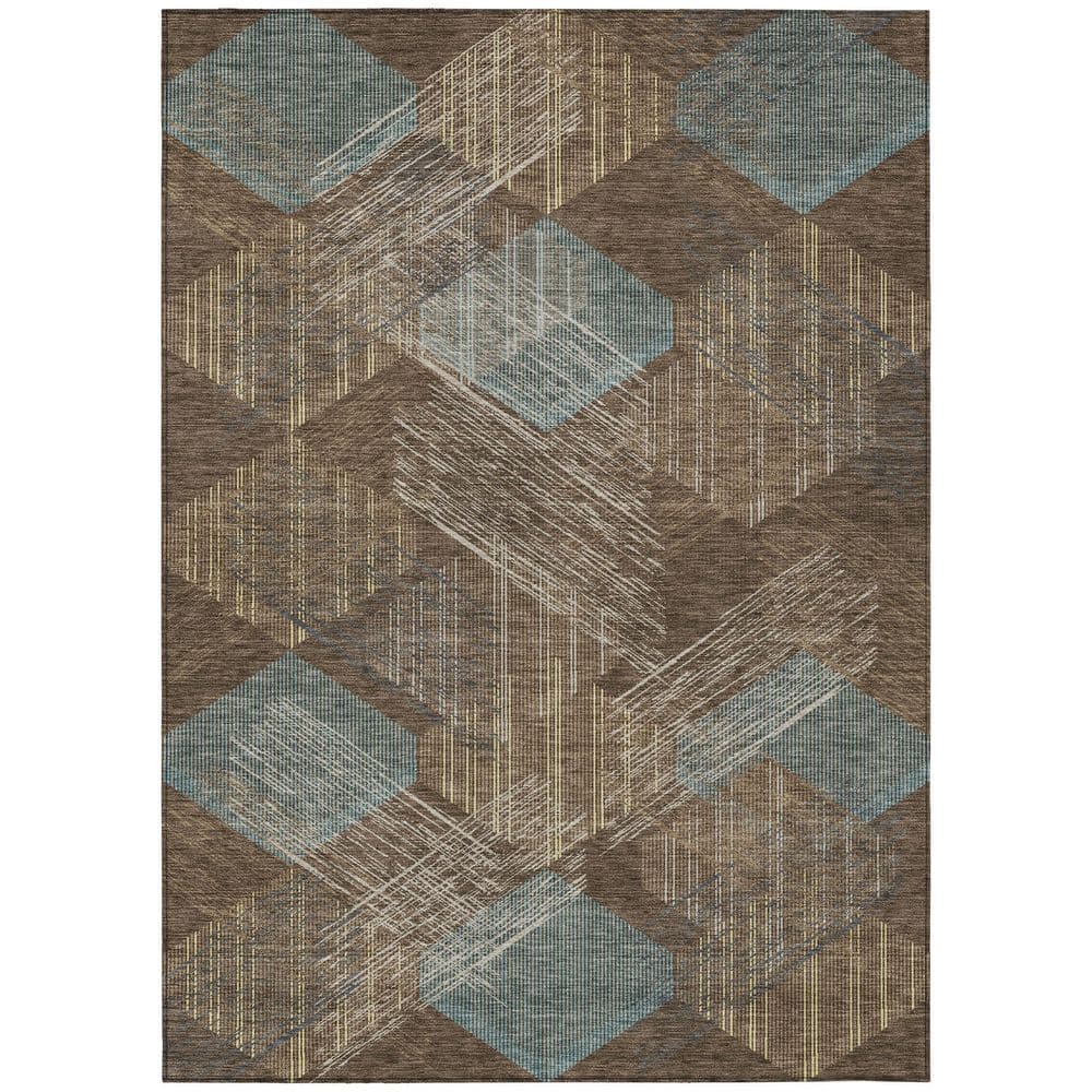 Chantille Machine Washable Indoor/Outdoor Abstract ACN2637 Chocolate 3 ft. x 5 ft. Area Rug price history on PriceWatchPro