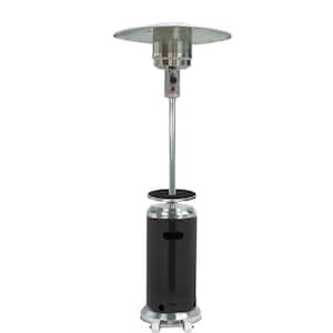 48,000 BTU Stainless Steel/Black Propane Patio Heater
