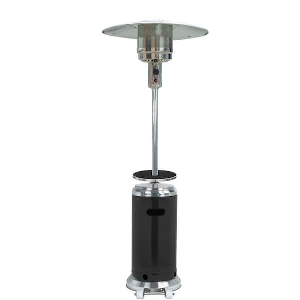 Hiland 48,000 BTU Stainless Steel/Black Propane Patio Heater