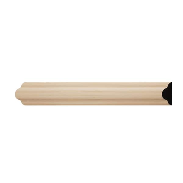 Ekena Millwork WM1215 0.56 in. D x 1.25 in. W x 6 in. L Wood (Alder) Chair Rail Sample