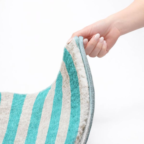 Dream Shag Premium Machine Washable Abstract ADS530 Turquoise 5 ft. x 7 ft. 6 in. Area Rug