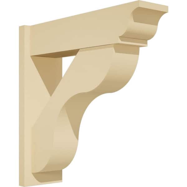 Ekena Millwork Carmel 7 in. W x 24 in. H x 24 in. D Signature Urethane Polyurethane Outlooker with Traditional Ends