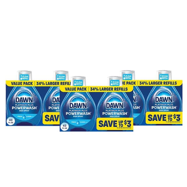 Dawn Platinum Powerwash 21.5 oz. (2-CT, 6-Pack) Fresh Scent Hand Dish ...