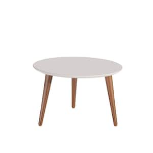 Moore 24 in. Off-White Medium Round Wood Coffee Table