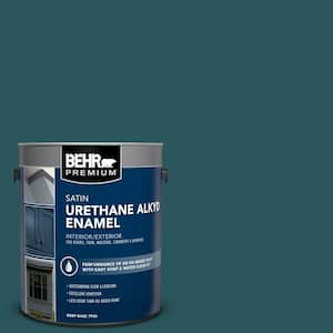 1 gal. #MQ6-01 Ocean Abyss Urethane Alkyd Satin Enamel Interior/Exterior Paint