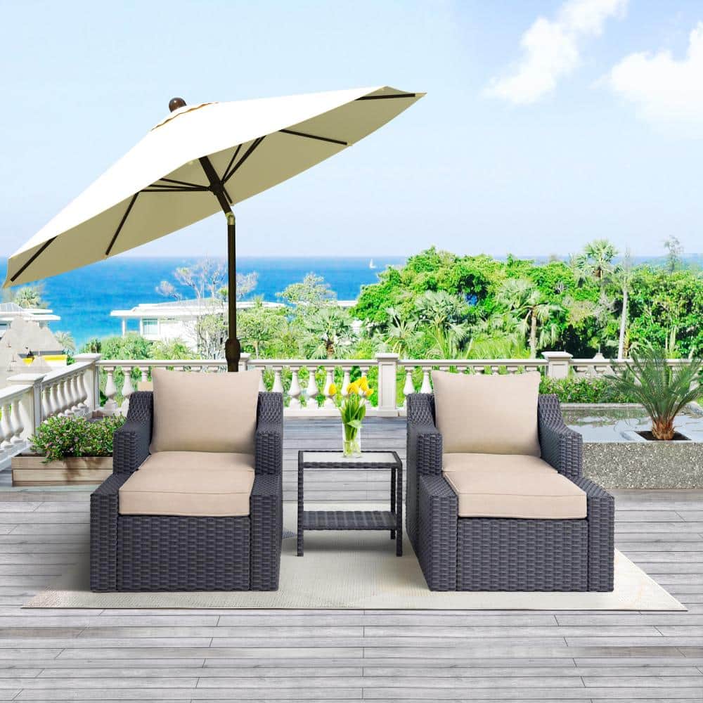 Patio Pool Wicker Rattan Table Ottoman Outdoor Couch Sleeper Sofa Sleeper C