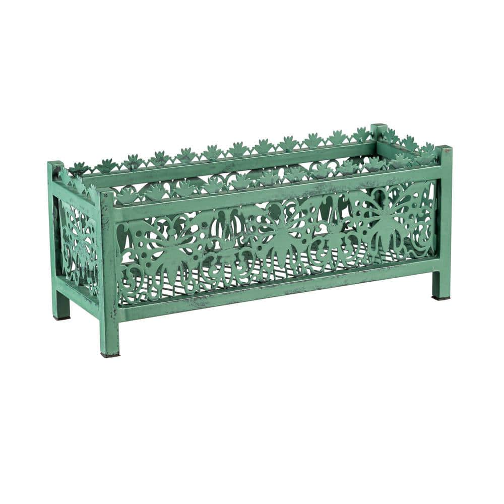 Evergreen Enterprises 13 in. x 5 in. Verdigris Finish Metal Evergreen Enterprises 13 in. x 5 in. Verdigris Finish Metal