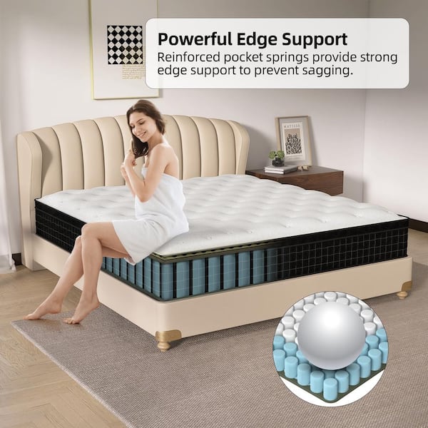 Queen Medium Memory Foam Hybrid Mattress 12 in. Bed-in-a-Box Mattress