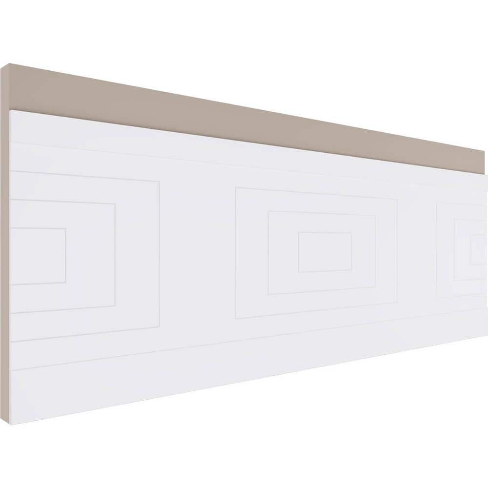 White Smooth PVC Mid Century Modern Wainscot Paneling Kit