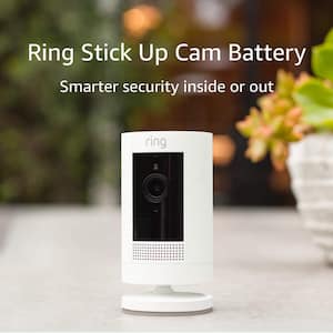 Stick Up Cam Battery - Wireless Camera Indoor/Outdoor Smart Security Wi-Fi Video with 2-Way Talk, Night Vision, White