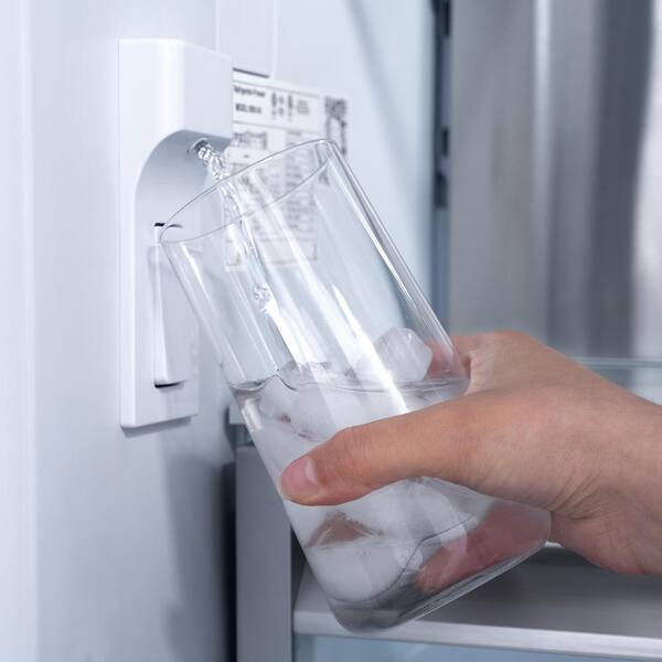 ZLINE Autograph Edition - Refrigerador independiente de 36 pulgadas con  dispensador de agua y hielo de acero inoxidable resistente a huellas