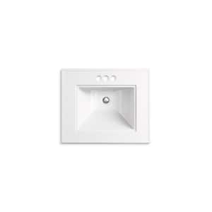 Memoirs Stately 24.5 in. x 4 in. Centerset Console Sink Basin in White