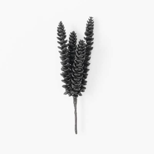 Artificial 10 in. Black Succulent Pick