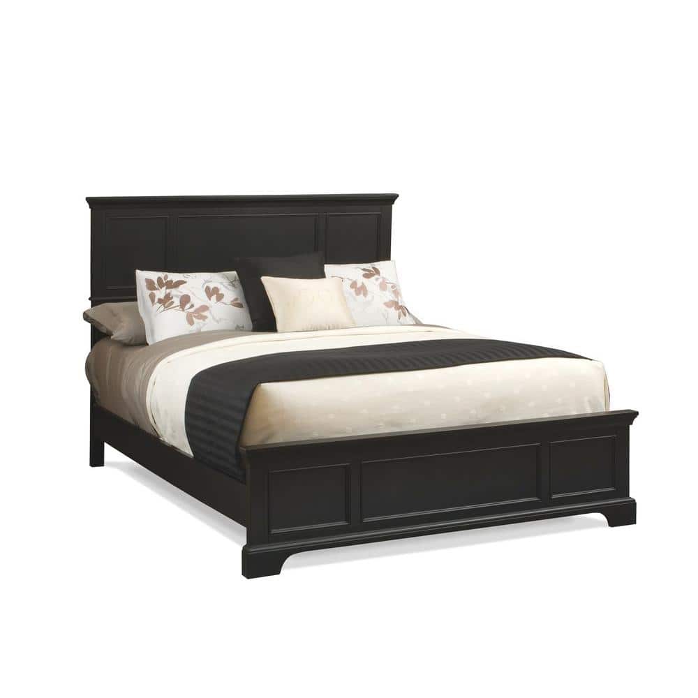 Homestyles Bedford Black Queen Bed, Black Bed Frame With Headboard