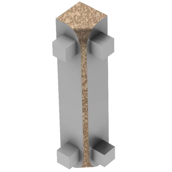 Schluter Rondec-CT Beige Textured Color-Coated Aluminum 3/8 in. x 1-31/32 in. Metal 90° Inside Corner