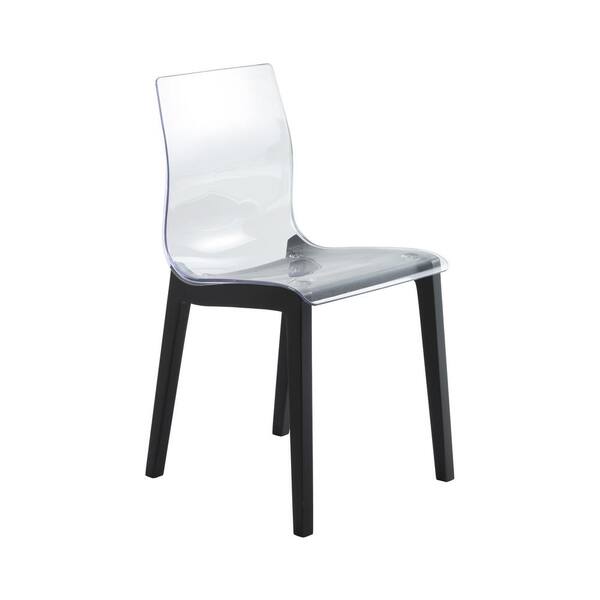 Leisuremod Marsden Black Wood Plastic Dining Chair MCBL16CL The Home