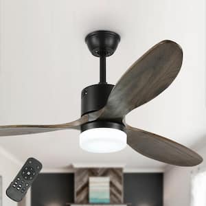 52 in. Indoor Modern Classic Reversible Ceiling Fan with LED Light and Remote, 6-Speeds