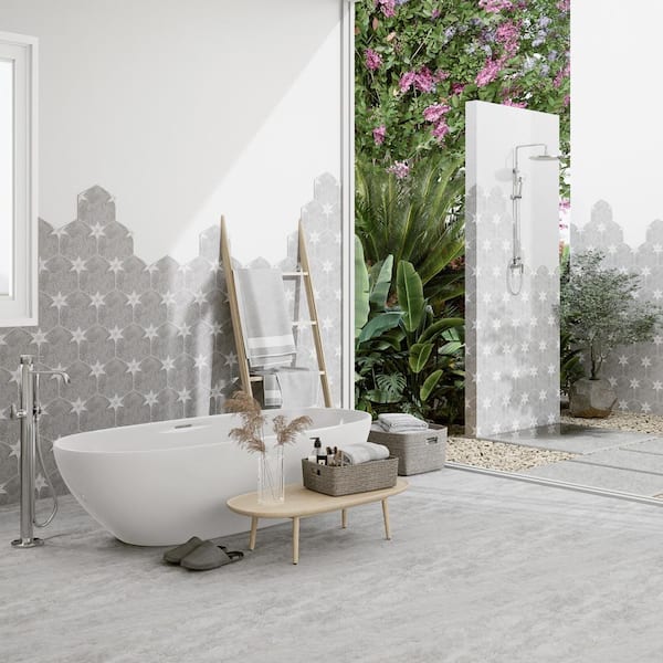 Stella Hex Azul 8-5/8 in. x 9-7/8 in. Porcelain Floor and Wall Tile (11.5 sq. ft./Case) Stella Hex Azul 8-5/8 in. x 9-7/8 in. Porcelain Floor and Wall Tile (11.5 sq. ft./Case)