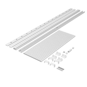 Rapid Rail 6 ft. x 36 in. Textured White Aluminum Horizontal Deck Railing Kit