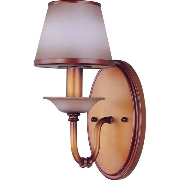 Glomar Cornelia Newport Copper 1-Light Vanity with Autumn Haze Glass-DISCONTINUED