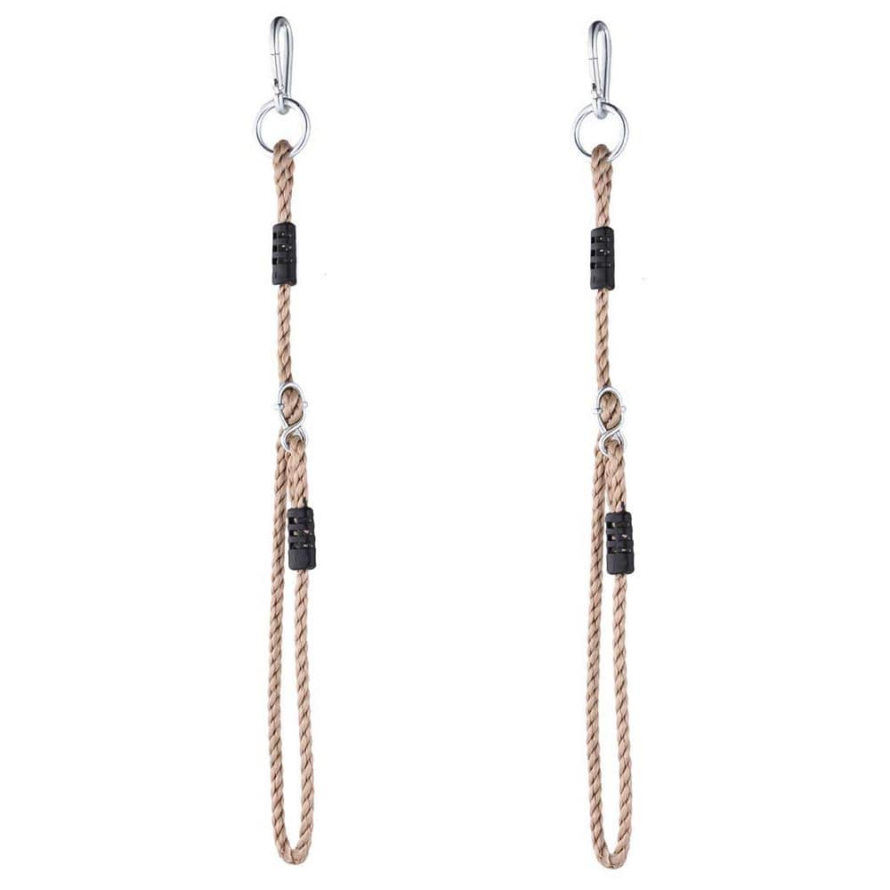 4.9 ft. Adjustable Extension Nylon Rope Straps Outdoor Swings Hammock Swing