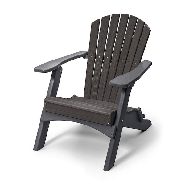 Perfect Choice Classic Gray Folding Wood Adirondack Chair