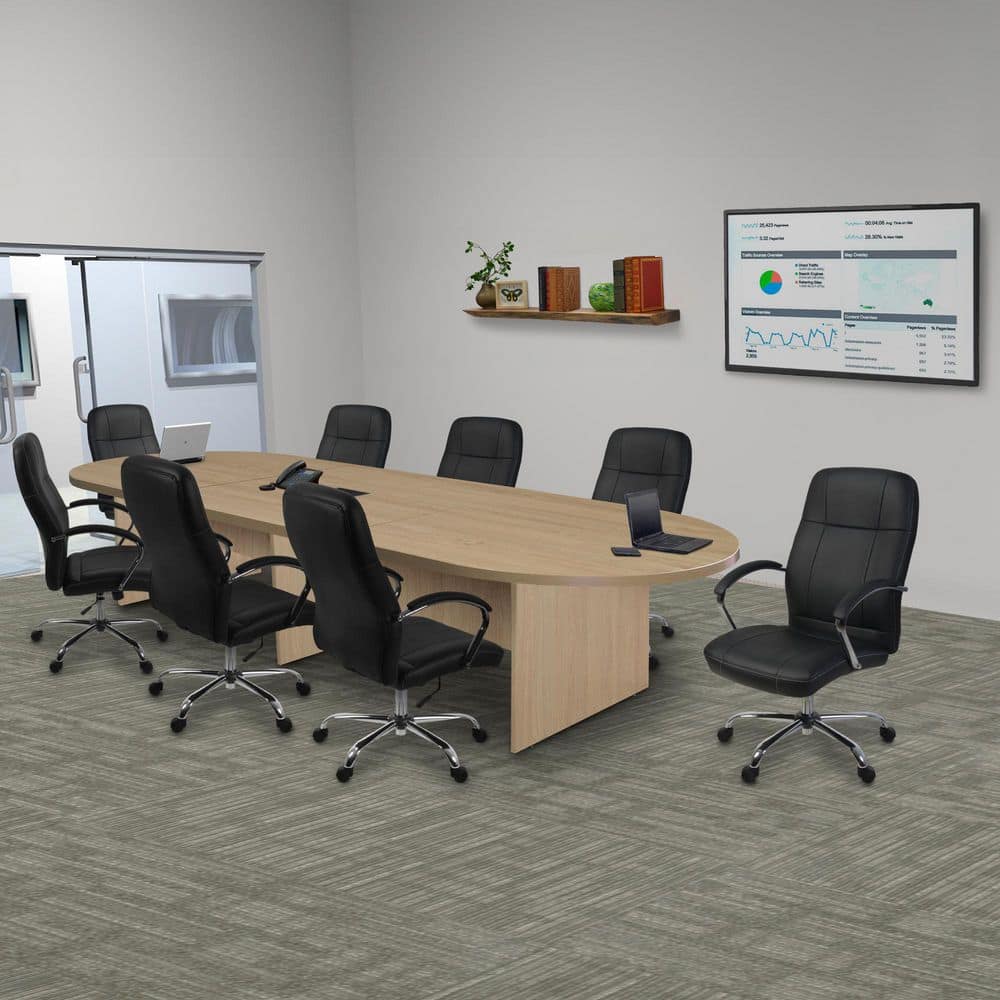 Regency Legacy 144 in Noble Oak Racetrack Laminate Conference Table ...