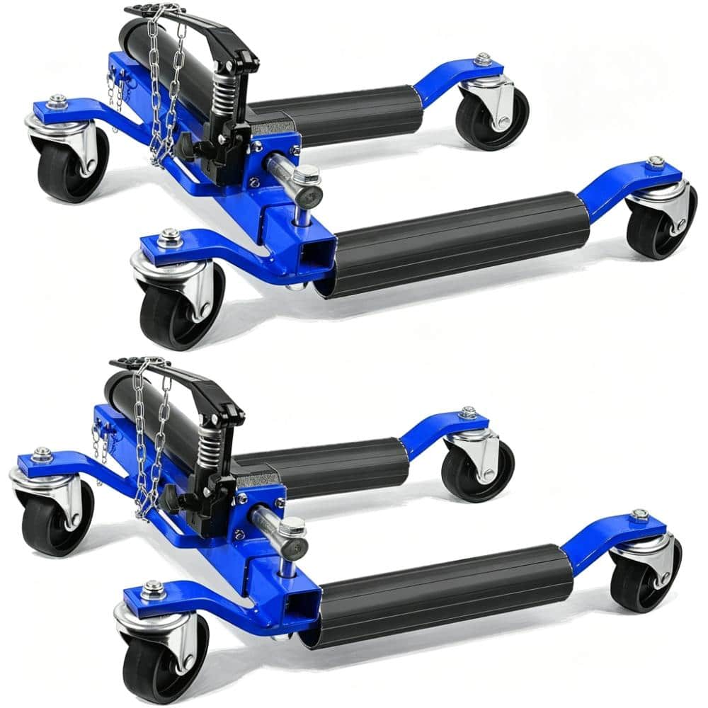 2-Pack Blue Hydraulic Car Wheel Dolly Set 1500 Lbs Each, Ratcheting Foot Pedal Lift Tire Skates for Vehicle Positioning price history on PriceWatchPro