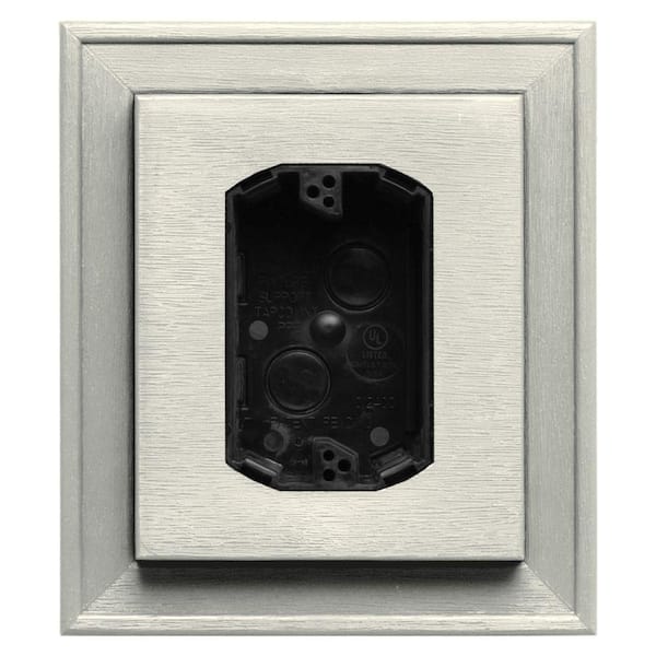 Builders Edge 7 in. x 8 in. #034 Parchment Electrical Mounting Block