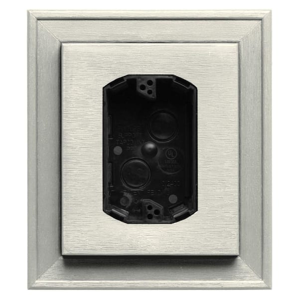 Builders Edge 7 in. x 8 in. #034 Parchment Electrical Mounting Block
