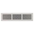 Essex Wall Mount 30 in. x 6 in. Opening, 8 in. x 32 in. Overall size, Polymer Resin Decorative Return Air Grille, White