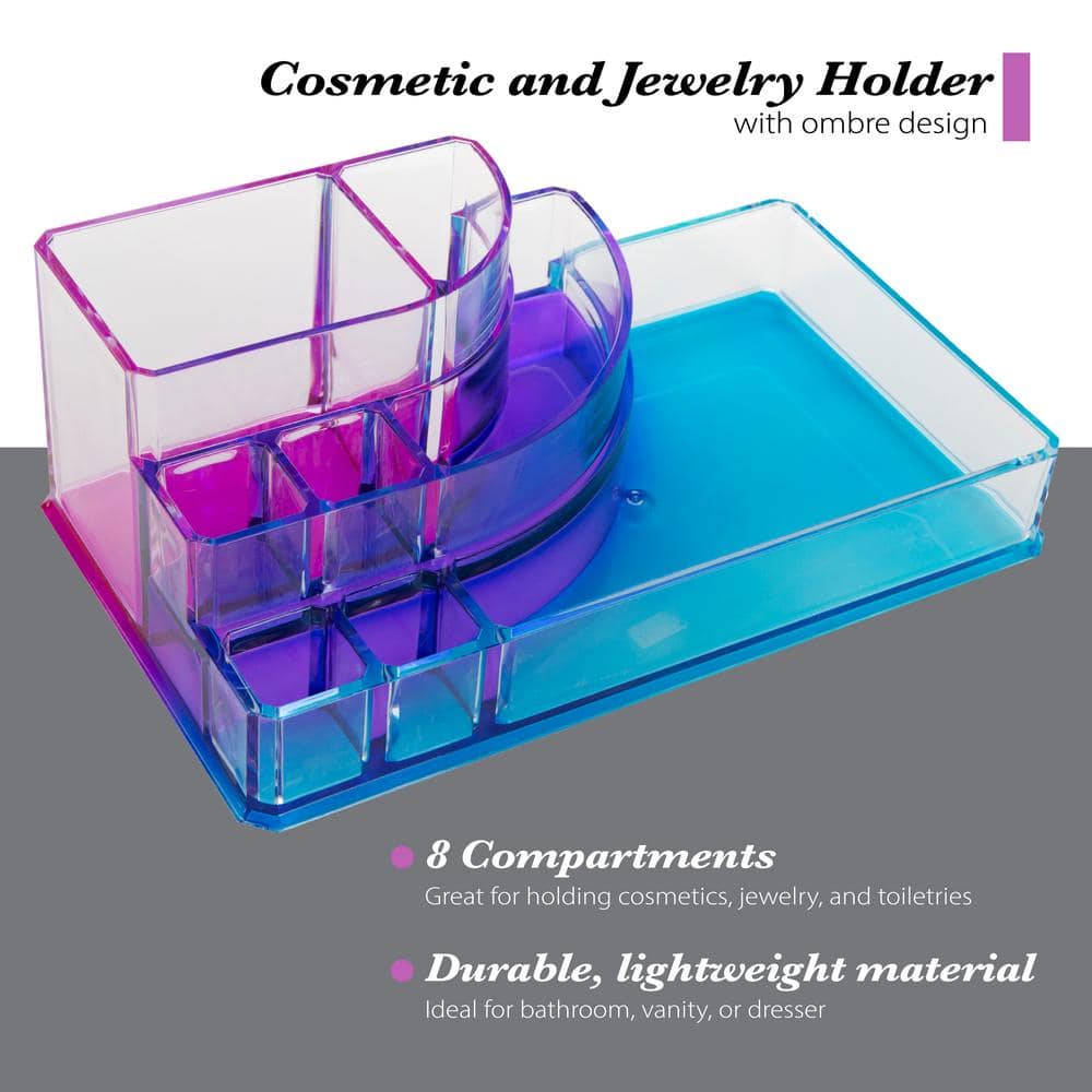Ombre Lightweight Rectangular Plastic Makeup Organizer