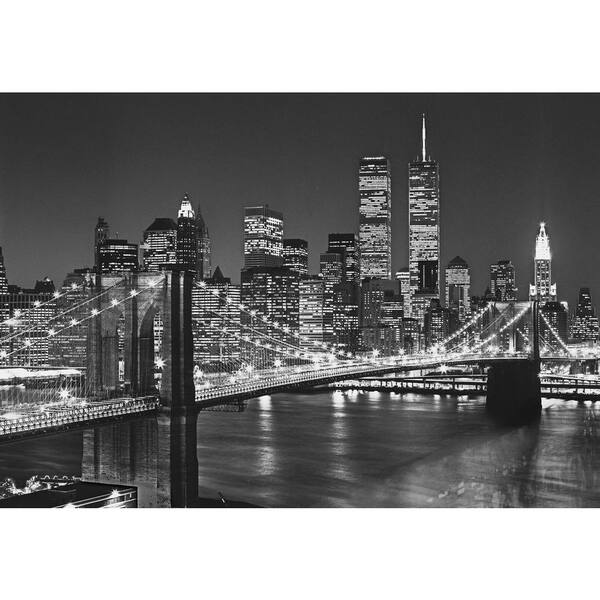 Ideal Decor 100 in. x 144 in. Brooklyn Bridge Wall Mural