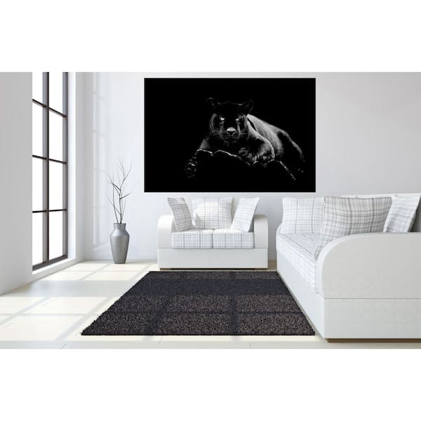 絵画 What do you mean Classy Art 1-Piece Unframed Animal Graphic Art 40 in. x 60 in