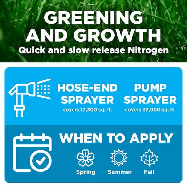 Lawn Food 128 oz. Liquid Lawn Fertilizer Growth and Green 27-0-0 12,800 sq. ft.