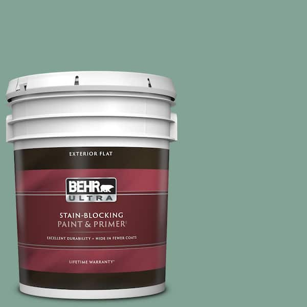 BEHR ULTRA 5 gal. 470F 4 Aspen Aura Flat Exterior Paint Primer