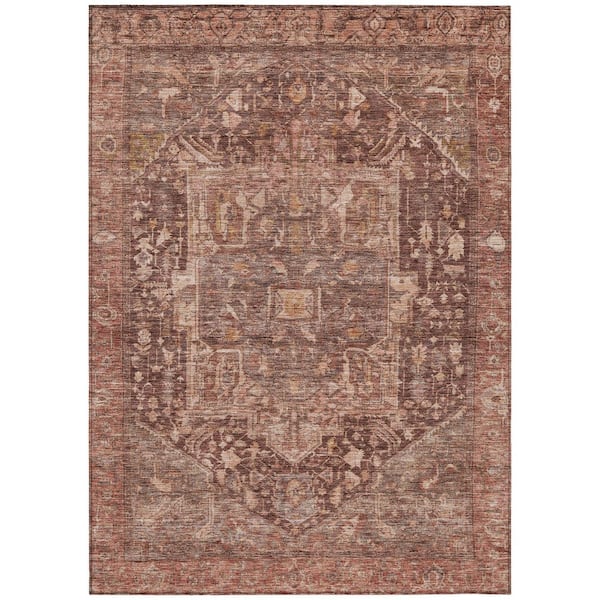 Chantille Machine Washable Indoor/Outdoor Abstract ACN1240 Burgundy 9 ft. x 12 ft. Area Rug