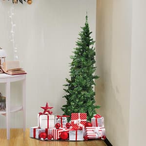 5 ft. Pre-lit PVC Artificial Half Christmas Tree with 250-Lights