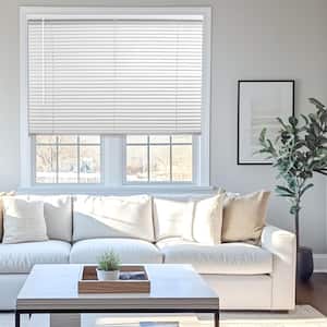 Cordless Vinyl Mini Blinds, Light FIltering, 1 in. Slats, Gloss White, 69.5 in. W x 36 in. L