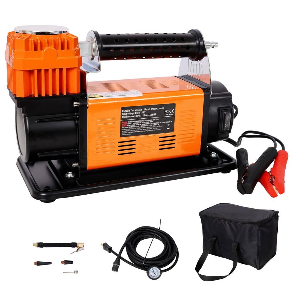 12-Volt Heavy Duty Air Compressor with Pressure Gauge, Max 150 PSI for  Car, SUV, RV, Truck price history on PriceWatchPro