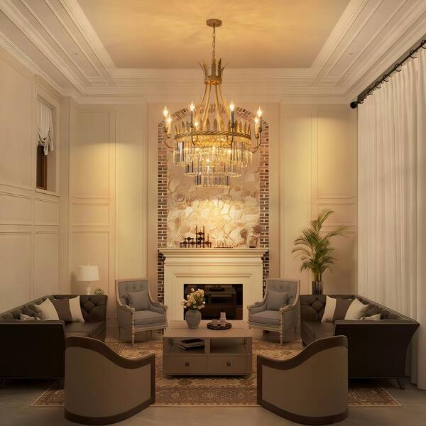 Rennnsan Yuki 12-Light Gold Neoclassical Crystal Luxury Chandelier