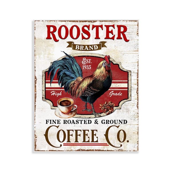 Stupell Industries Rooster Brand Coffee Co by Creatif Belle Unframed Food Graphic Art Print 14 in. x 11 in.