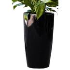 29.5 in. H Black Plastic Self Watering Indoor Outdoor Tall Round Planter Pot, Decorative Gardening Pot, Home Decor