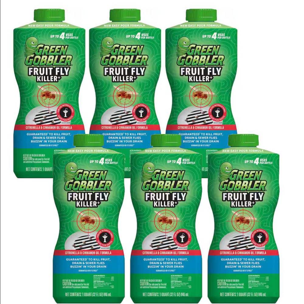 Green Gobbler 32 oz. Fruit Fly and Drain Fly Killer (6-Pack