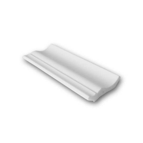 ORAC DECOR 1-1/8 in. D x 1-1/8 in. W x 4 in. L Primed White Plain Polystyrene Crown Moulding Sample