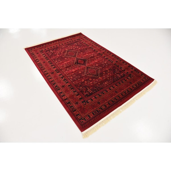 Tekke Lincoln Red 4' 0 x 6' 0 Area Rug